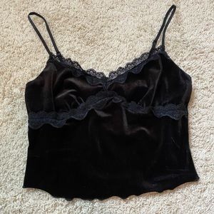 Shein lace velvet top